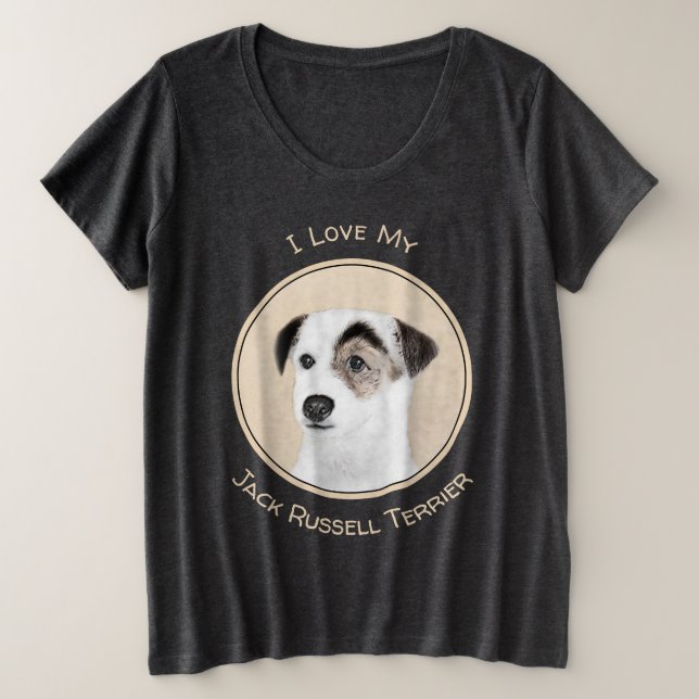 Parson Jack Russell Terrier Peinture - Chien Art (Design devant)