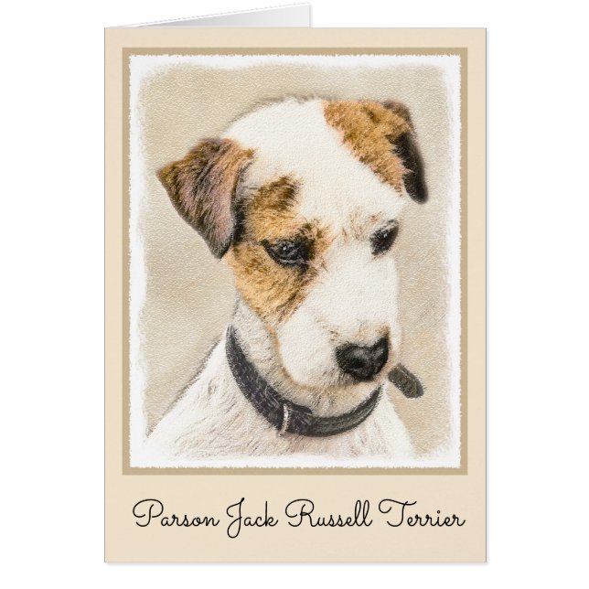 Parson Jack Russell Terrier Peinture - Chien Art (Devant)