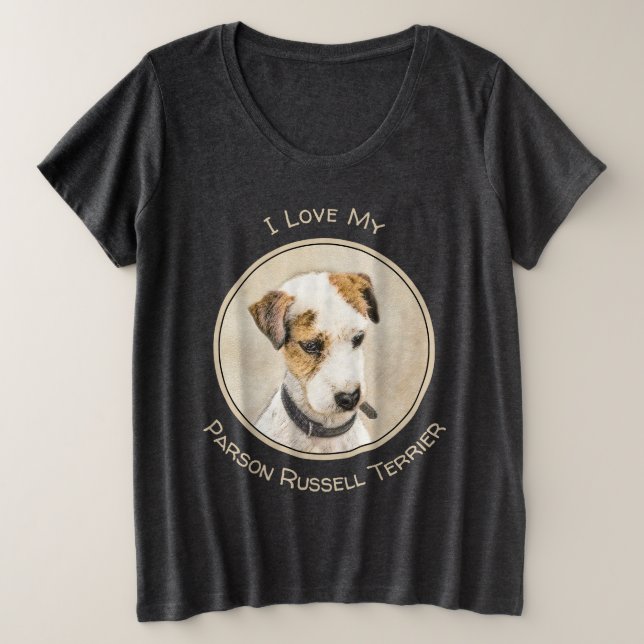 Parson Jack Russell Terrier Peinture - Chien Art (Design devant)