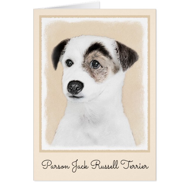 Parson Jack Russell Terrier Peinture - Chien Art (Devant)