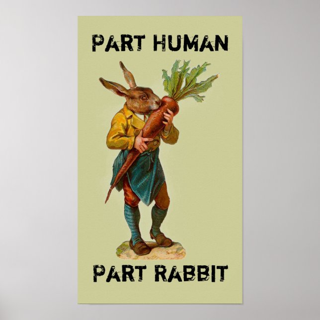 Part Human, Part Rabbit Poster (Devant)