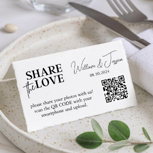 Partage photo mariage avec code QR