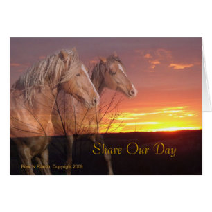 Partager Notre Carte Cheval Couple Mariage Day