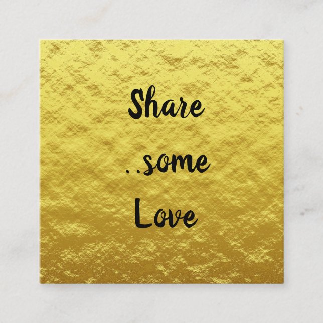 Partager une carte de référence Love Elegant Gold (Devant)