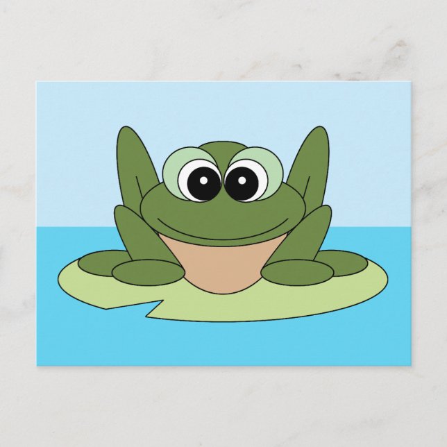 Partager une carte postale de grenouille souriante (Devant)
