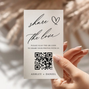 Partagez la carte de boîtier de code QR Love Maria