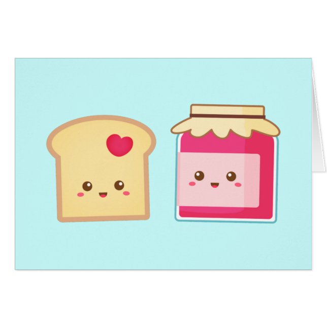 Partagez l'amour avec Cute Toast and Jam (Devant horizontal)