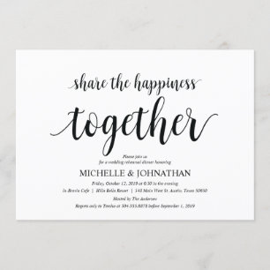 Partagez le bonheur avec les invitations de la rép