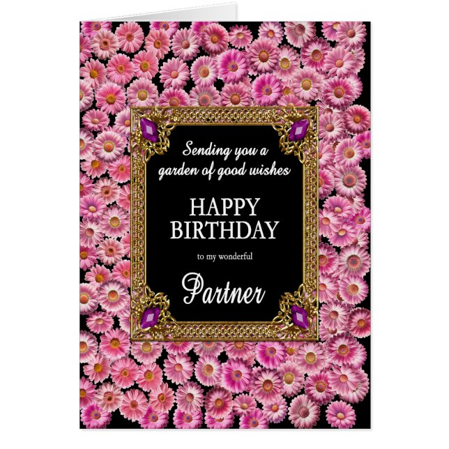 Partenaire Anniversaire Rose Daisies (Devant)