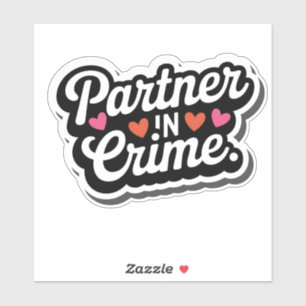 Partenaire dans Criminel Retro Friendship Sticker