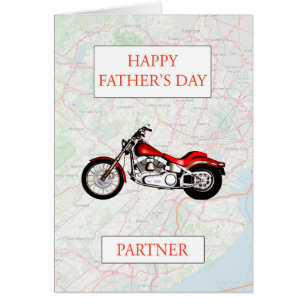Partenaire Fête des pères avec carte et moto