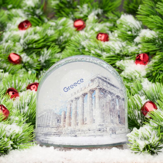 Parthenon Athens Snow Globe – Ancient Greece  (Noël)