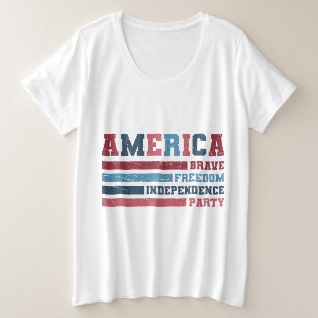 Parti Amérique courageuse, liberté, indépendance (Design devant)