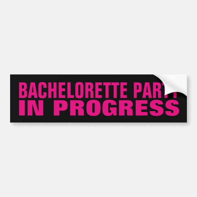 PARTI BACHELORETTE EN COURS stickers pare-chocs (Devant)