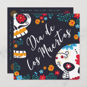 Parti coloré Dia de los Muertos Invitation