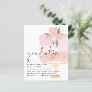 Parti de graduation de gâteau rose or budget