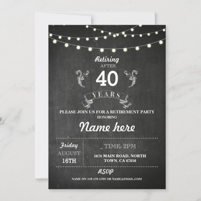 Parti de la retraite Invitation Rustic Retraite Ch (Devant)