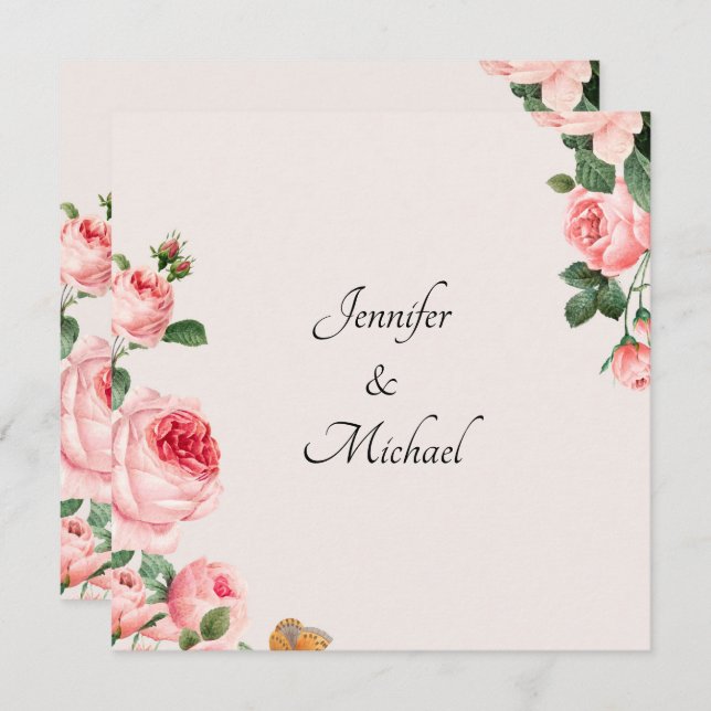 Parti d'engagement Rose rose rougissant (Devant / Derrière)