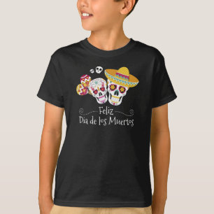 Parti Dia de Muertos coloré   T-shirt
