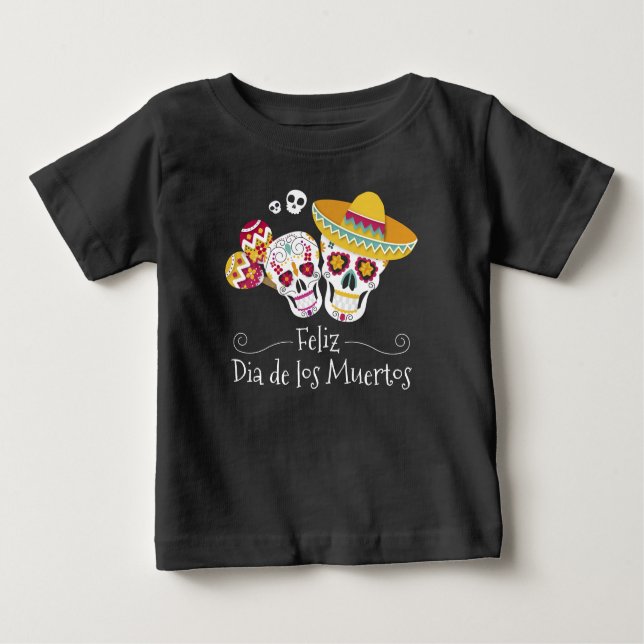 Parti Dia de Muertos coloré | T-shirt (Devant)