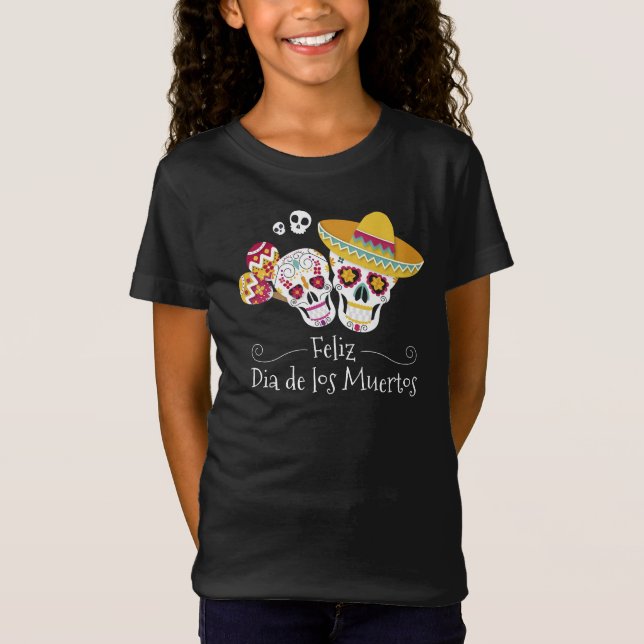 Parti Dia de Muertos coloré | T-shirt (Devant)