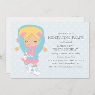 Parti du patinage sur glace Invitation à la fête