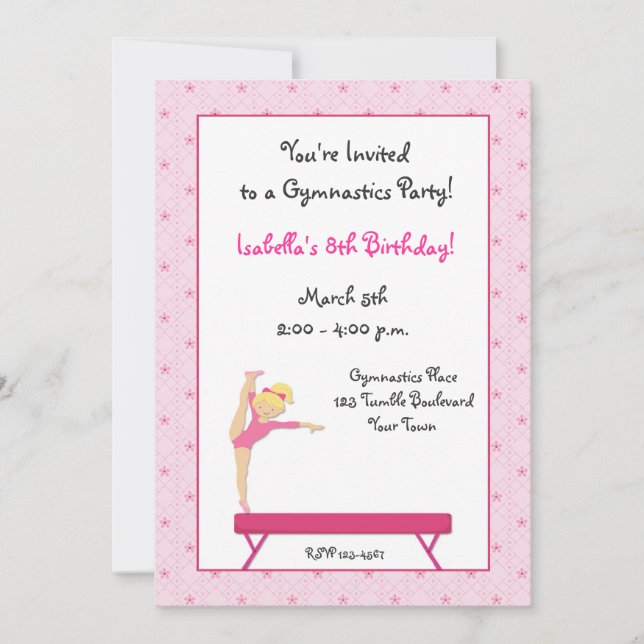 Parti Gymnastique, Invitation à balai (Devant)