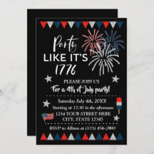 Parti Like It's 1776 // 4 juillet Invitation du Pa