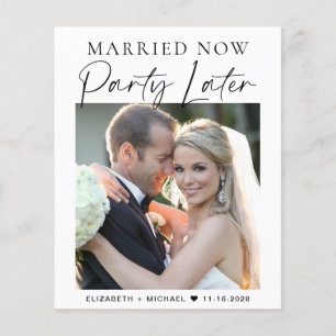Parti Marié Maintenant Plus Tard Photo Mariage