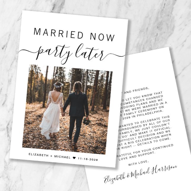 Parti Marié Maintenant Plus Tard Photo Mariage Fai (Créateur téléchargé)