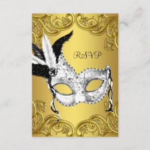 Parti Masquerade Noir et Or RSVP