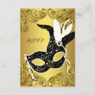 Parti Masquerade Noir et Or RSVP