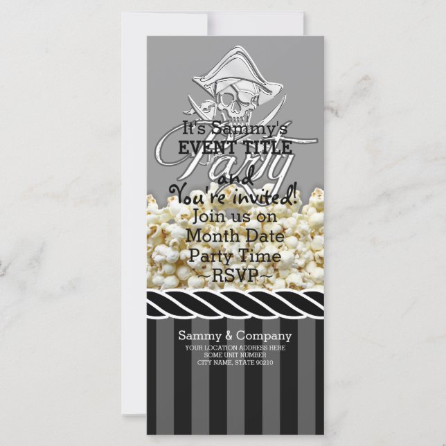 Parti pirate personnalisé (Devant)