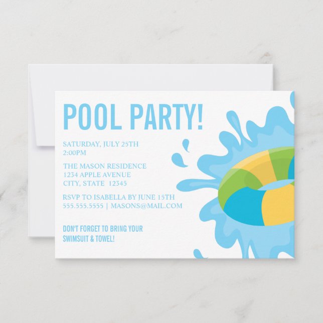 PARTI POOL| Invitation de groupe (Devant)