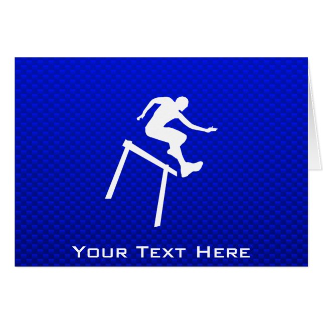 Participant à une course d'obstacles bleu (Devant horizontal)