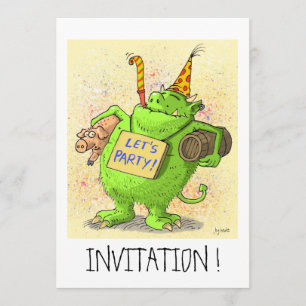 partie de let´s ! carte drôle d'invitation