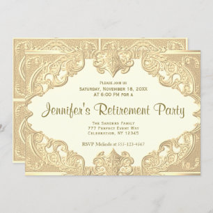 Partie de retraite Modern Elegance Invitation