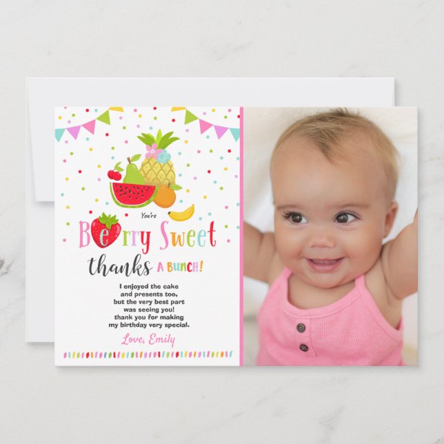 Partie de Two-tti Frutti de carte de remerciements (Devant)