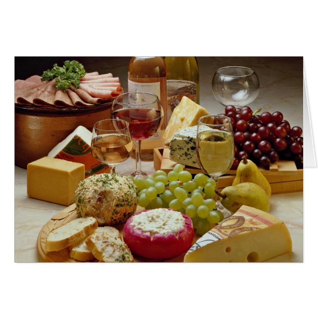 Partie de vin et de fromage (Devant horizontal)