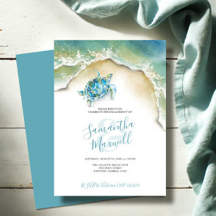 Partie d'engagement Aquarelle de tortue de mer tro