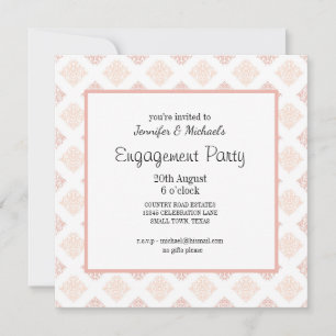 Partie d'engagement Peach Blush Damask