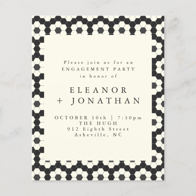 Partie d'engagement pour la géométrie noire blanch (Devant)