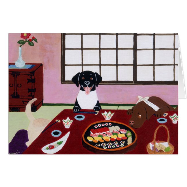 Partie Labradors de sushi (Devant horizontal)