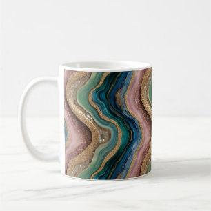 Parties scintillant Agate Rose Turquoise café Mug
