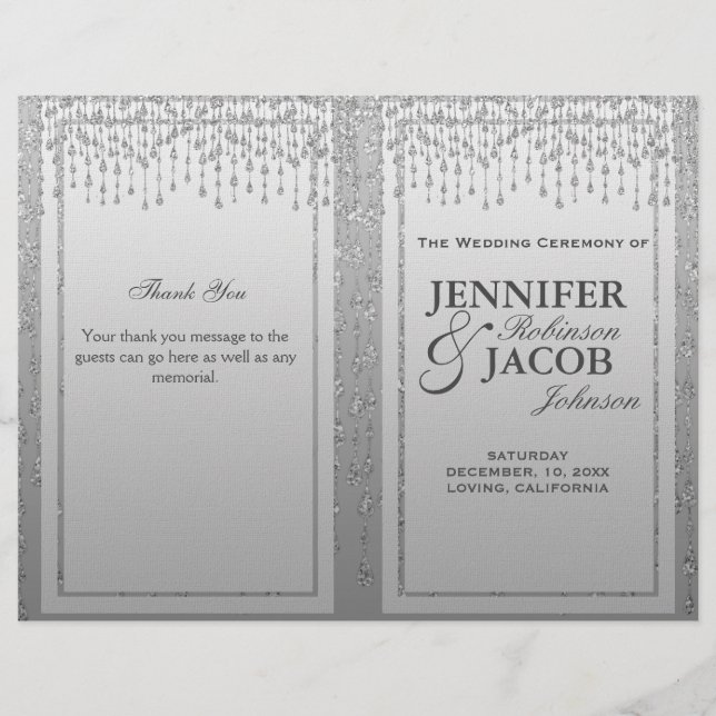 Parties scintillant argentée (Devant)