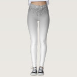 parties scintillant argentée leggings gris et blan<br><div class="desc">parties scintillant faux argent et design gris et blanc foncé</div>