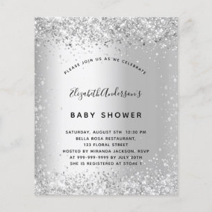 parties scintillant baby shower argent
