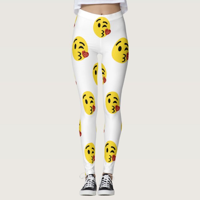 parties scintillant baiser émoji leggings (Devant)