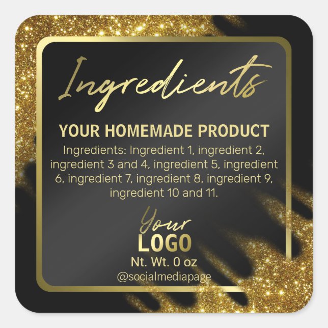 Parties scintillant balayée par vent Étiquettes d' (Devant)