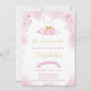 Parties scintillant Ballerina Invitation d'anniver